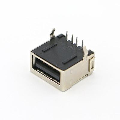 China USB 2.0 A Type Connector PCB Connector Female 4 Pin SMT Shielded USB A Socket USB-A (USB TYPE-A) Receptacle Connector for sale