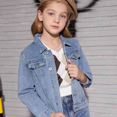 China 2021 Breathable Denim Jacket Kids Girl Denim Jacket Jean Jacket for sale