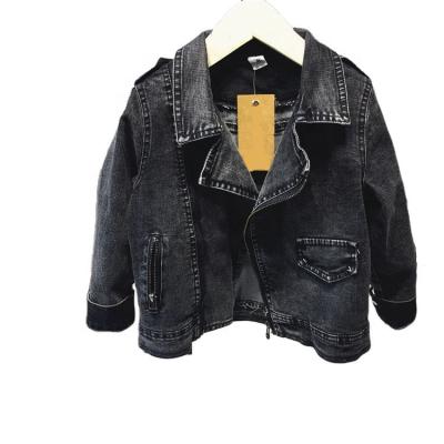 China 2021 new style Anti-wrinkle boys denim fashion jacket kids clothing denim outerwear lattice cartoon jackets coat for sale