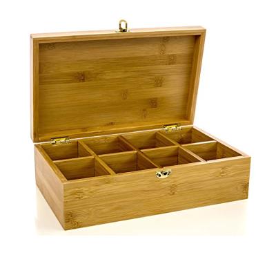 China Sustainable Bamboo Tea Box Bamboo Tea Storage Box for sale