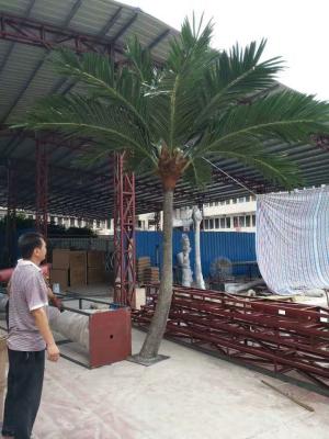 China 2017 China wholesale artificial palm trees ,high imitation fiberglass bent coconut tree with fruit High quality for sale