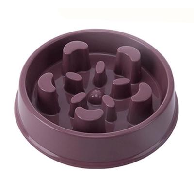 China Sustainable Cheap Colorful Plastic Anti Dog Slow Feeding Pet Dog Bowl Slow Feede Food Bowl For Small Medium Large Dogs for sale