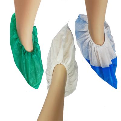 China Waterproof Nonsterile Disposable Plastic Shoe Cover PP+CPE Waterproof Shoe Covers for sale