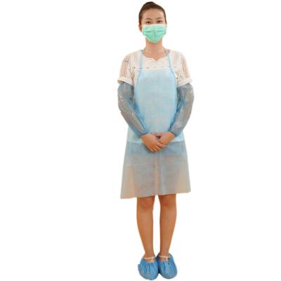 China Waterproof Disposable PP Cooking Personal Protection Cleaning Nonwoven Apron for sale