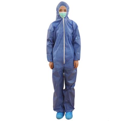 China Free Sample Industry Safety Waterproof PP SMS Disposable Workwear Coverall for sale