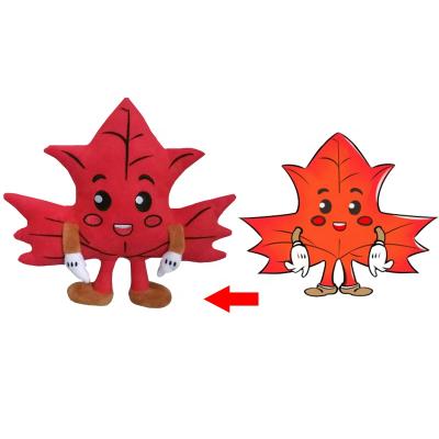 China Hot Sale Custom Plush Toy Stuffed Plush Maple Leaf Toy Plush Doll Pillow for sale