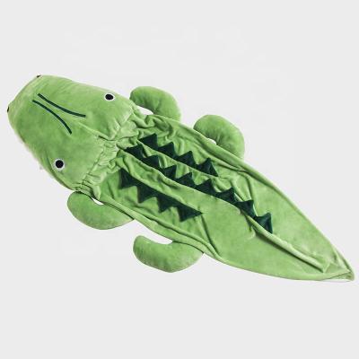 China New Design Giant Inflatable Plush Baby Sleeping Bag Crocodile Body Pillow for sale