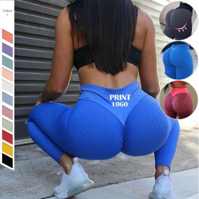 China High Waisted Mesh Workout Gym Booty Women Mesh Breathable Tights Honeycomb Tik Tok Butt Crac! crack! gaiters for sale