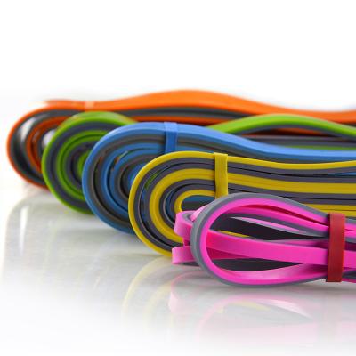 China Durable Good Elasticity Double Layer&Color Pull Up Aid Bands Stretch Resistance Bands Powerlifting Bands for sale