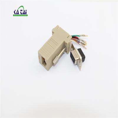 China Computer RS232 RJ11 to Male Connector RJ12 6P6C DB9 to Female Modular DB9 Adapter Male to RJ12 for sale