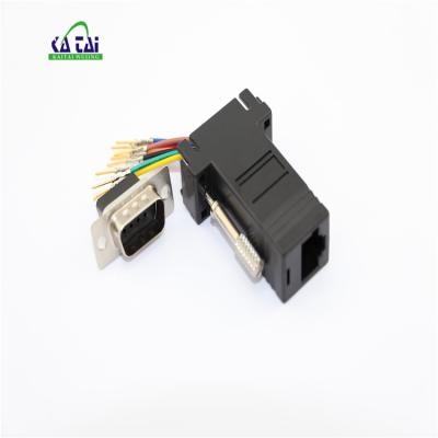 China Rf RJ11 DB9 to rj11 female modular adapter to rs232 connector. Rj12 to DB9 male or female adapter for sale