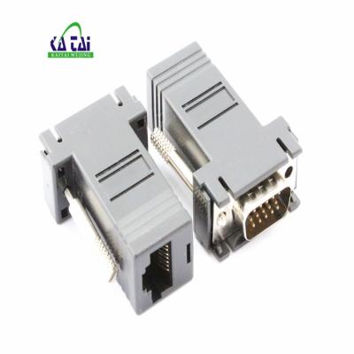 China PCB RJ45 To VGA Adapter For Computer VGA 15p Extender , VGA To RJ45 Adapter Converter Over Cat5 Cat6 Ethnernet Cable for sale