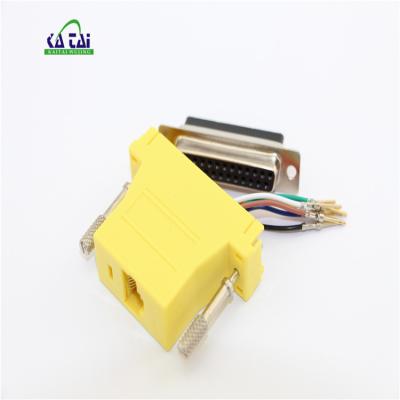 China RJ45 power to DB25 male adapter for computer for sale