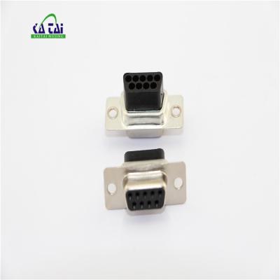 China D-sub power crimp type male connector db9 electronic connectors d sub high density black for sale