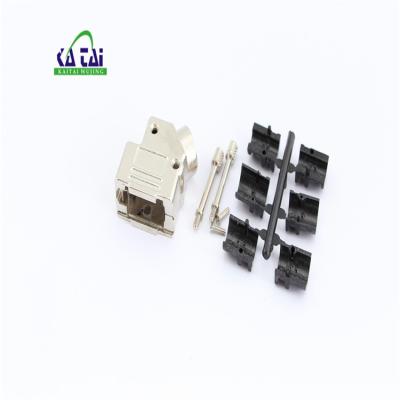 China Power 9 Pin D Sub 45 Degree Hood Connector RS232 Metal Cover For DB9 Connector for sale