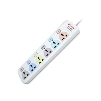 China 6 Gang Standard Ground Universal General Purpose Residential Standard Grounding Multiple Sockets Application Power Extension Socket for sale