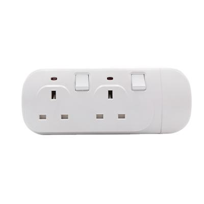 China Light CE Approval 2 Way Independent Switch And Extension Socket UK Standard Socket With Independent Switch for sale