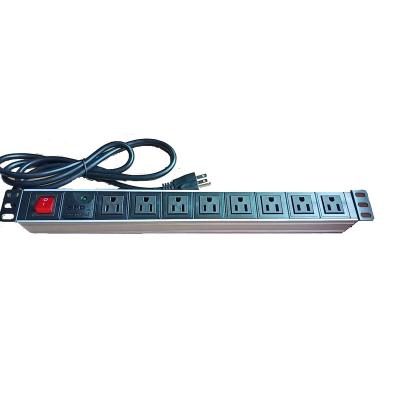 China Strip Power PDU Standard Ground High Quality American Kind Of Powered PDU Socket With Surge Protector Ce Approved for sale