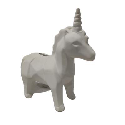 China Ceramic Piggy Bank For Home Decor Custom Ceramic Cute Unicorn Toys DIY Painting Coin Piggy Banks For Kids for sale