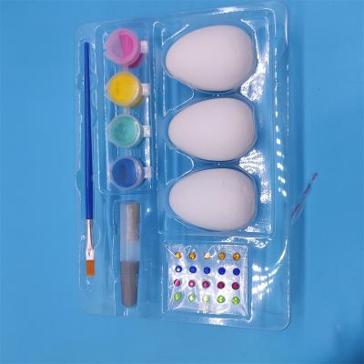 China DIY paiting for kids education toys plaster decorative eggs diy painting kit set with painting tools for kids for sale