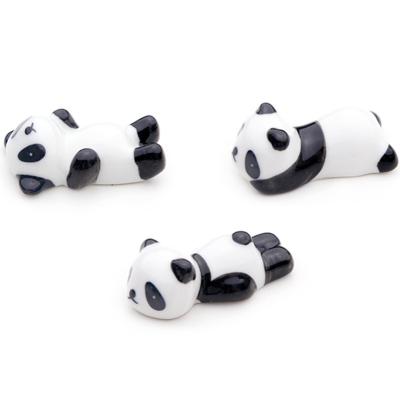 China Eco-friendly Ceramic Table Decoration 8 Pieces Mini Panda Breathable Craftsman Figurine Set On Sale for sale