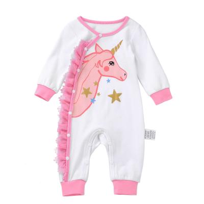 China New Baby Designs Kids Jumpsuit Breathable Clothes Rompers Icing Ruffle Overalls Rompers Wholesale for sale