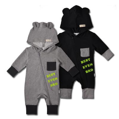 China New Fashion Baby Hoodie Newborn Romper Long Sleeve Baby Clothes 100% Cotton Sleepwear Baby Rompers for sale