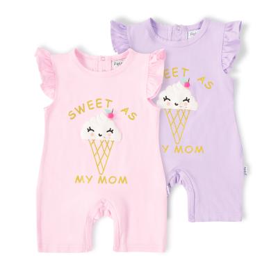 China 100% sleeveless romper baby sleeve rompers high quality cotton rompers babies ruffles summer lovely for sale