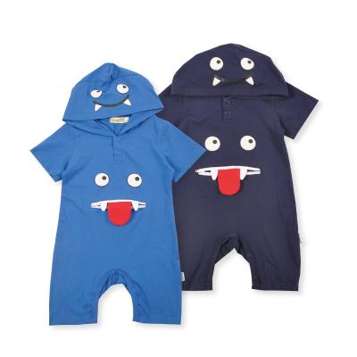 China Baby Breathble Zippers Baby Clothes Cozy Hooded Romper Infant Baby Overalls Cotton Overalls for sale