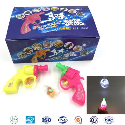 China Cartoon Toys Cartoon Toys Cartoon Projection Light Gun Flashlight Toy With Candy for sale