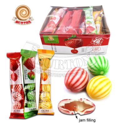 China Mixed Type Normal Natural Halal Bubble Gum Flavor Watermelon Ball Meat With Jam for sale