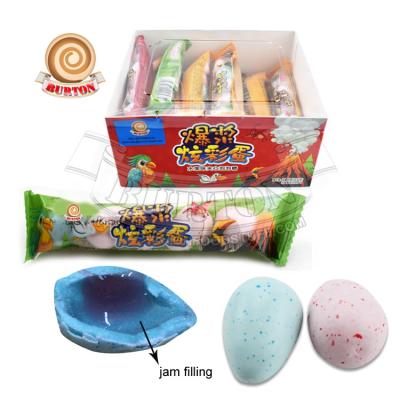 China Natural Natural Bird Egg Shaped Bubble Gum With Jam Filling for sale