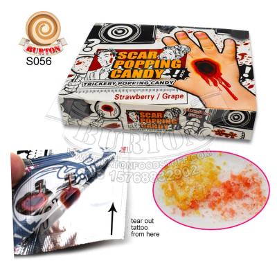 China Natural Natural Magical Scary Fruity Popping Candy Tattoo For Kids for sale