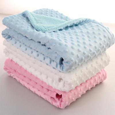 China Dace Style Dots Blanket Minky Blanket Box Baby Weighted Dot Pattern Manufacturer Factory for sale