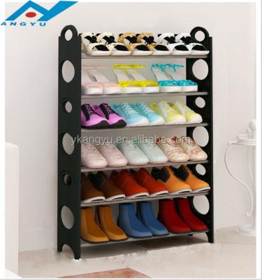 China Modern Single Plastic Portable 50 Pair Shoe Rack Shoe Rack for sale