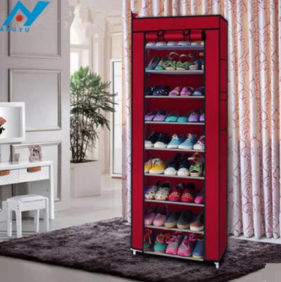 China Modern shoe rack large capacity shoe cabinet nonwoven fabric dustproof shoes rack cabinet for sale