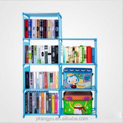 China Simple Home Use DIY Children's Bookshelf Children's Bookshelf Storage Portable Folding Shelf for sale