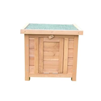 China Cheap Viable Rabbit Cage Fir Wood Rabbit Hutch With Waterproof Roof Box Shape Outdoor Rabbit House for sale