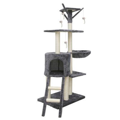 China Super Modern Felt Large Multi Level Sustainable Top Quality Frame Cat Tree House for sale