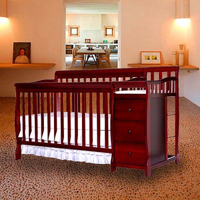 China Amazon Hot Selling High Quality Multifunctional Eco-friendly Playpen/Newborn Baby Crib Adjustable Wooden Cradle for sale