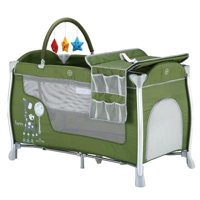 China Factory Price 210D Fabric Adjustable / Collapsible Playpen Foldable Hutch For Baby With Wheels for sale