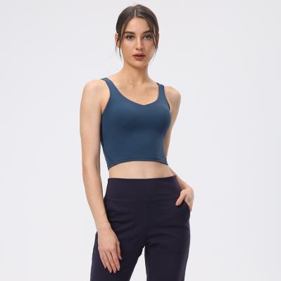 China Wholesale Breathable Yoga Crop Tops For Women Fitness Gym Beaches Yoga Tops Sports Wear Workout Tank Top for sale