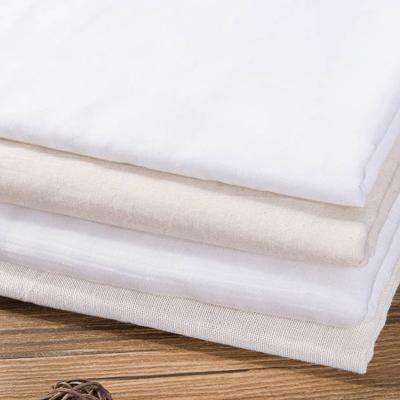 China Sustainable Pure White Cotton Double Gauze Muslin Fabric For Baby Upholstery And Diaper for sale