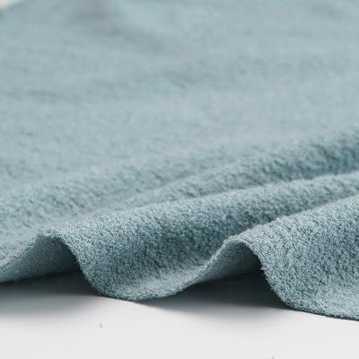 China Sustainable Wholesale Eco-Friendly 100% Breathable Cotton Washed Terry Towel Fabric for sale