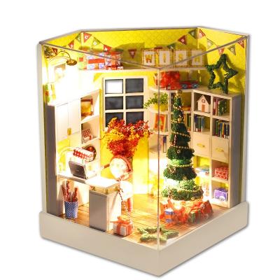 China Diying for WCT007 Children Kids Diy Christmas Wooden House Set for Children Playing and Diy on Christmas Holiday Pass CE, EN71 and ASTM CERT for sale