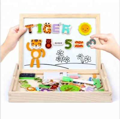 China 2018 Train Educational Toys Korean Wooden White Magnetic Jigsaw Puzzle Toys For Children Train Educational Toys WPT004 for sale