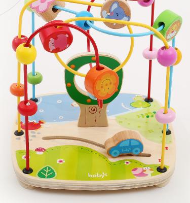 China 2020 Children's Traffic Wooden Fruit Game The Mini Bead Maze Toys For Baby Infant Educational Toys WTB27 for sale