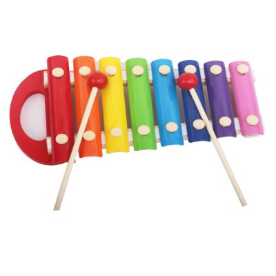 China Educational Toy Wooden Cardboard Animal Hand Knocking Xylophone Piano Music Set Toys For Children Playing Educational Toys WKP001-C for sale