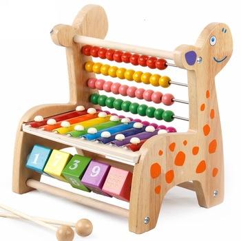 China Educational Toy Wooden Beads Counting Abacus Kids Striking Xylophone Music Set Toys For Children WKP008 for sale