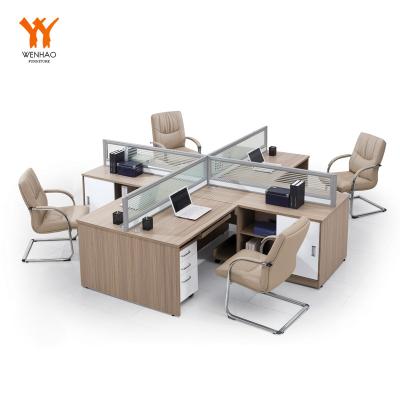 China New trend commercial product 4 seater furniture lastest office cube workstation for sale